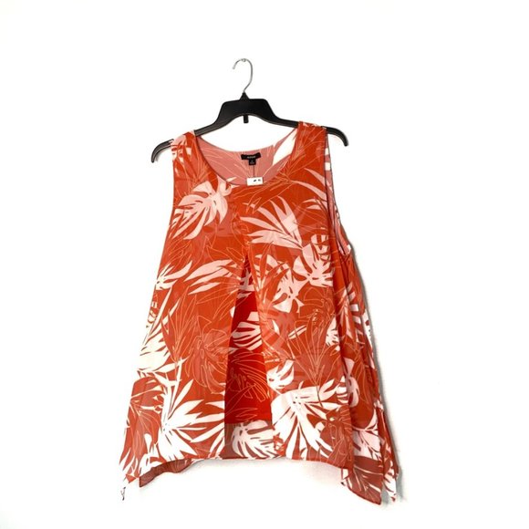 NWT Alfani Plus Chiffon Split Front Pullover Top - Picture 1 of 6